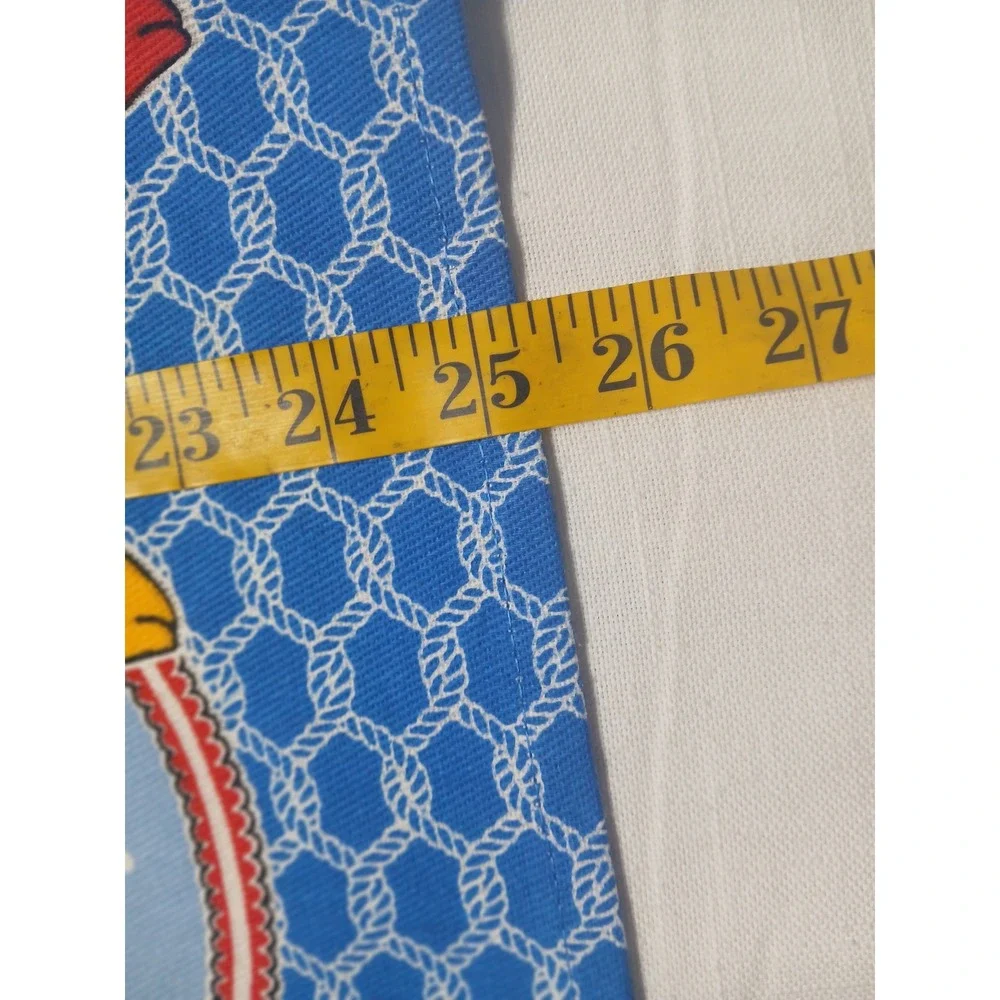 PM Lar Portugal Cotton Tea Towel Blue Sardine Tile Print Kitchen Dish Cloth